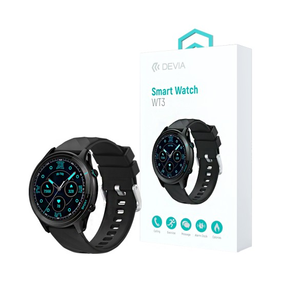 Smartwatch Devia WT3 Z123 1,52" (versão de chamada) Preto