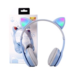 Wireless Headphones P47M Cat Ear Light Blue Wireless Headphones P47M Cat Ear Light Blue