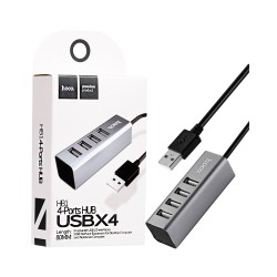 Hoco Adapter HB1 USB to 4USB 2.0 80cm Tarnish Hoco Adapter HB1 USB to 4USB 2.0 80cm Tarnish