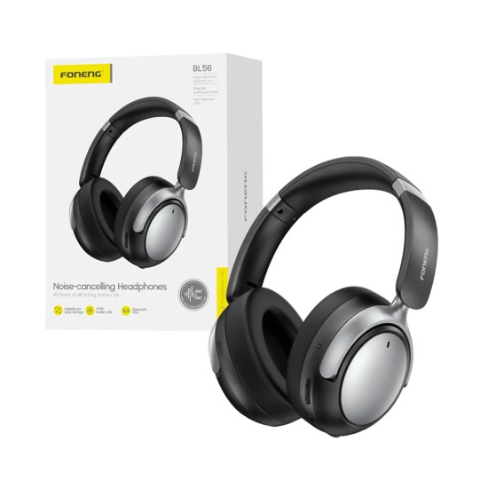 Auriculares inalámbricos Foneng BL56 ANC+ENC Cancelación De Ruido Negro Auriculares inalámbricos Foneng BL56 ANC+ENC Cancelación De Ruido Negro