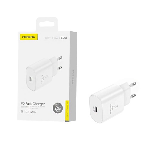 Foneng Adapter EU51 Type-C PD 20W GAN White