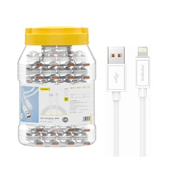 Foneng Cable XS06 Lightning 2.4A Jar 30Pcs 1m White Foneng Cable XS06 Lightning 2.4A Jar 30Pcs 1m White