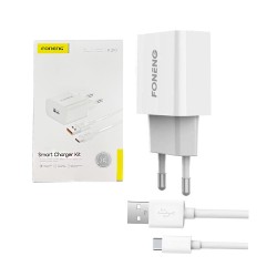 Foneng Charger K210 with Type C Cable 2.1A White Foneng Charger K210 with Type C Cable 2.1A White