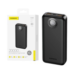Power Bank Foneng PX102 com 2 Puertos Outputs 2USB+Tipo-C 20000mAh Preto
