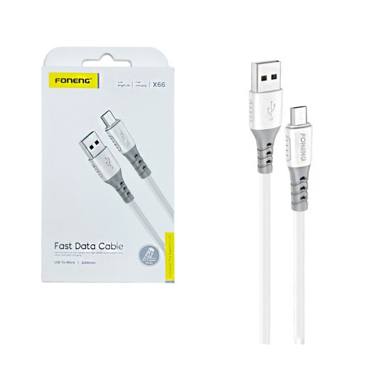 Foneng Cable X66 Micro 20W 2.1A 2M White