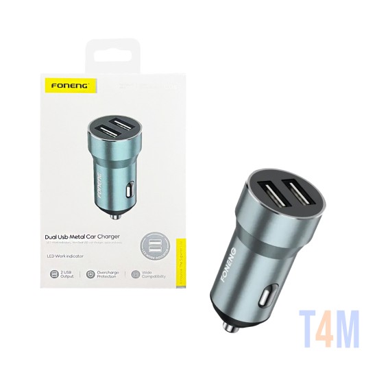 Foneng Car Charger C08 Dual Port 2.4A Silver