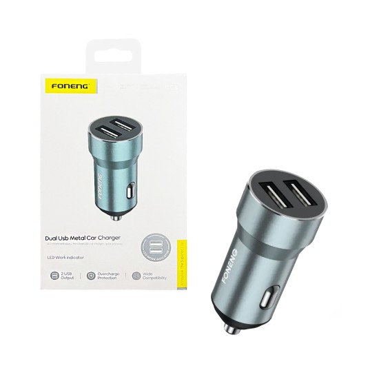 Foneng Car Charger C08 Dual Port 2.4A Silver