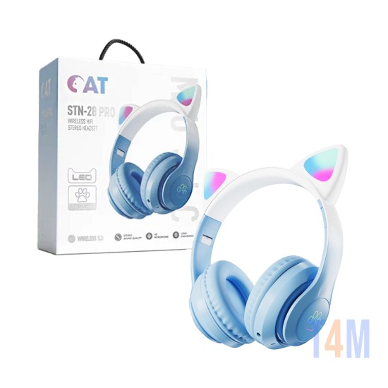 Auriculares Inalámbricos STN-28 Pro Cat Ear Azul