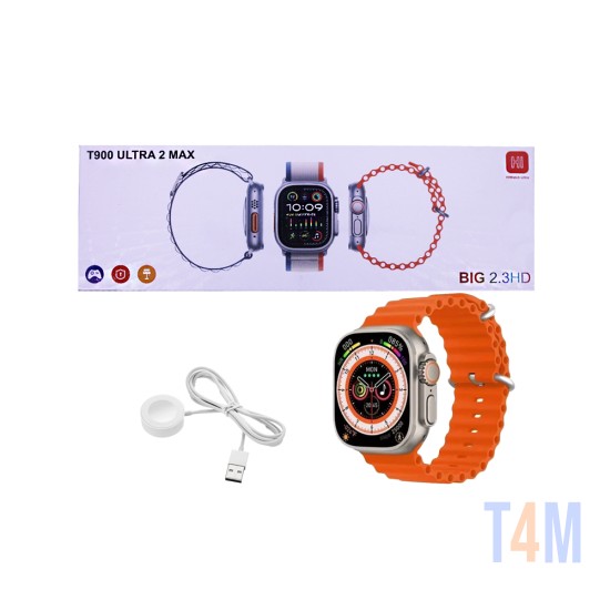 Smartwatch T900 Ultra 2 Max 2,3" (Versão para Chamada) Laranja