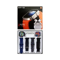 Smartwatch MVP-120 With 4 Straps and Airpods Pro 2.3" 49mm (Call Version) Black Smartwatch MVP-120 With 4 Straps and Airpods Pro 2.3" 49mm (Call Version) Black