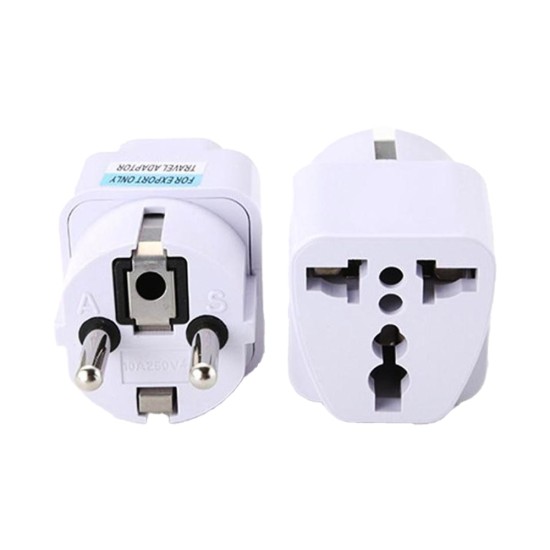 Universal Travel Adapter Plug Converter White