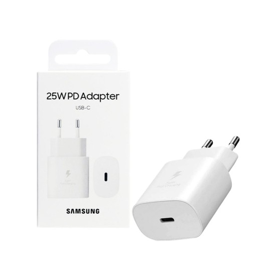 Adaptador Samsung EP-TA800NWEGGB Tipo-C Porta PD 25W Branco