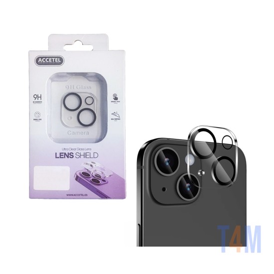 Protetor de Lente de Câmera de Vidro Temperado Para IPhone 14/14 Plus Transparente