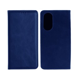 Leather Flip Cover with Internal Pocket For Oppo A17 4G Blue