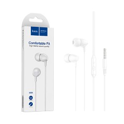 Hoco Wired Earphones M94 universal with Microphone 3.5MM 1.2m White Hoco Wired Earphones M94 universal with Microphone 3.5MM 1.2m White