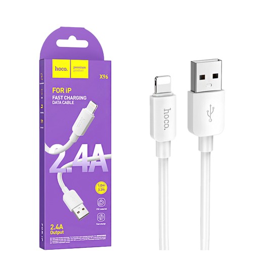 Hoco Cable X96 Hyper Lightning 2.4A 1M White