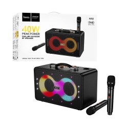 Hoco Portable Wireless Speaker HA8 Ave with Dual Mic Black Hoco Portable Wireless Speaker HA8 Ave with Dual Mic Black