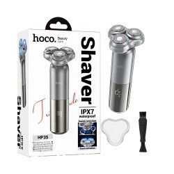 Barbeador Elétrico Hoco HP35 Induction com três lâminas Cinza Barbeador Elétrico Hoco HP35 Induction com três lâminas Cinza