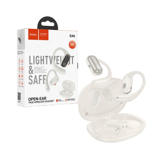 Hoco Wireless Open Ear Headphone EA6 Melody Milky White