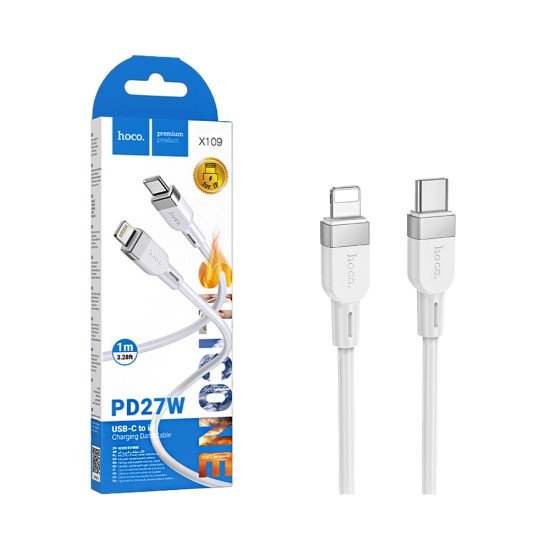 Cabo Hoco X109 Energy Tipo-C para LIghtning PD27W 1M Blanco