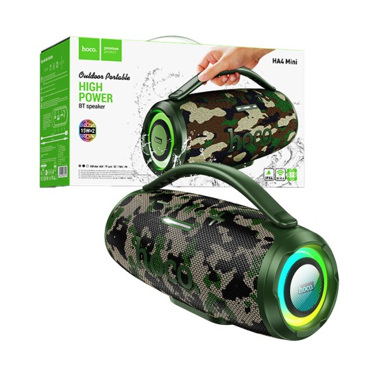 Altavoz Inalámbrico Portátil Hoco HA4 mini Surge Camuflaje Verde Altavoz Inalámbrico Portátil Hoco HA4 mini Surge Camuflaje Verde