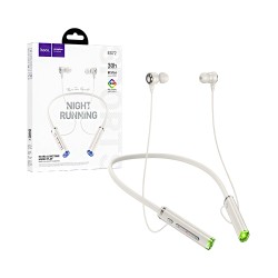 Hoco Neckband Earphones ES72 Benevolent Milky White Hoco Neckband Earphones ES72 Benevolent Milky White