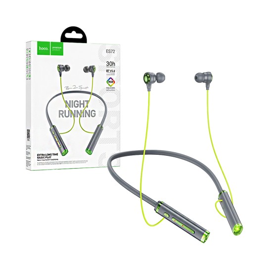 Hoco Neckband Earphones ES72 Benevolent Gray