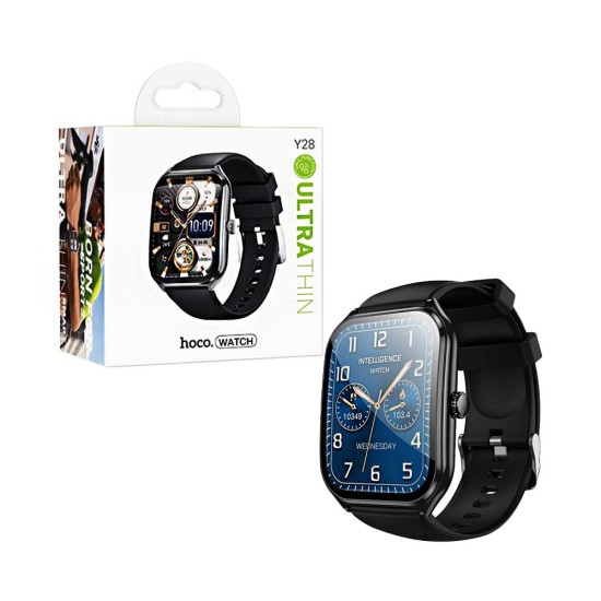 Smartwatch Hoco Y28 Smart Sports 1,96" (versão de chamada) Preto Smartwatch Hoco Y28 Smart Sports 1,96" (versão de chamada) Preto