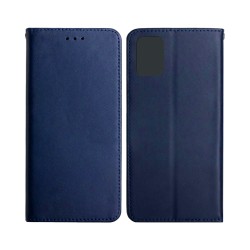 CAPA FLIP DE COURO COM BOLSO INTERNO PARA SAMSUNG GALAXY A71 AZUL