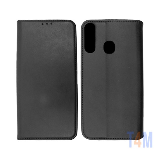 Capa de Couro com Bolso Interno para Huawei Mate P30 Lite Preto