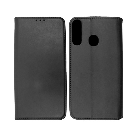 Leather Flip Cover with Internal Pocket For Huawei P30 Lite Black