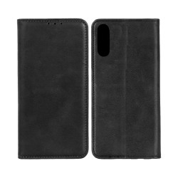 Capa Flip de Couro com Bolso Interno para Samsung Galaxy A70 Preto