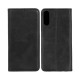 Leather Flip Cover with Internal Pocket For Samsung Galaxy A70 Black