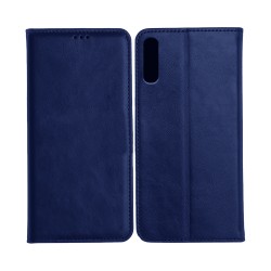 Leather Flip Cover with Internal Pocket For Samsung Galaxy A50 5G Blue