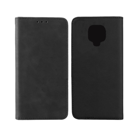 Leather Flip Cover with Internal Pocket For Xiaomi Redmi Note 9 Pro/Redmi Note 9S Black