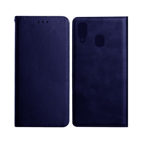 Capa Flip de Couro com Bolso Interno para Samsung Galaxy A40 Azul