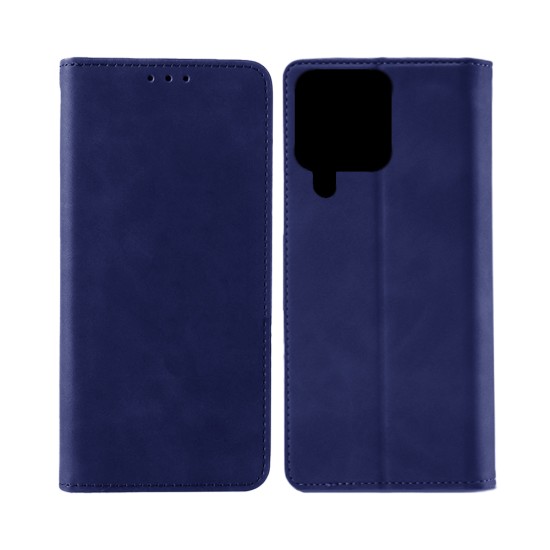 Leather Flip Cover with Internal Pocket For Samsung Galaxy A22 4g Blue