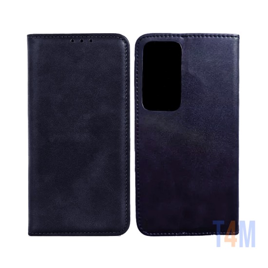 Capa Flip de Couro com Bolso Interno para Oppo A16 Preto