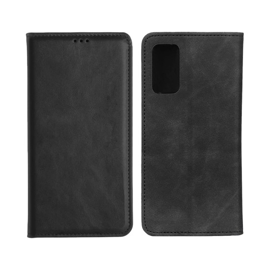 Capa Flip de Couro com Bolso Interno para Oppo Reno4 5g Preto