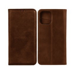 Funda Abatible de Cuero con Bolsillo Interno para Apple iPhone 14 Marrón Funda Abatible de Cuero con Bolsillo Interno para Apple iPhone 14 Marrón