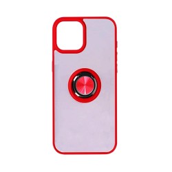 Capa com Anel de Suporte para Apple iPhone 15 Vermelho Fumado Capa com Anel de Suporte para Apple iPhone 15 Vermelho Fumado