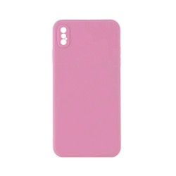 Funda de Silicona con Marco de Cámara para Apple iPhone X/XS Rosa Funda de Silicona con Marco de Cámara para Apple iPhone X/XS Rosa