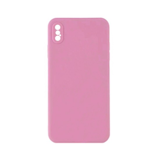 Silicone Case with Camera Shield for Apple iPhone X/XS Pink