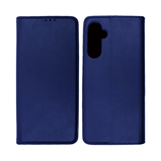 Leather Flip Cover with Internal Pocket for Samsung Galaxy A24 Blue