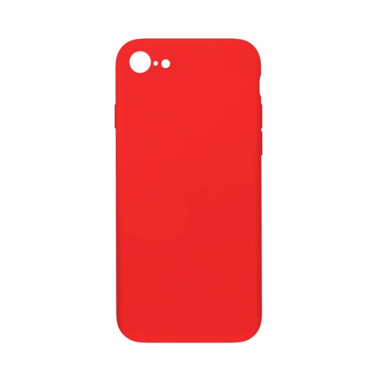 Silicone Case with Camera Shield for Apple iPhone 7G/iPhone 8G/iPhone SE Red