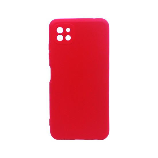 Silicone Case with Camera Shield for Samsung Galaxy A22 5g Red