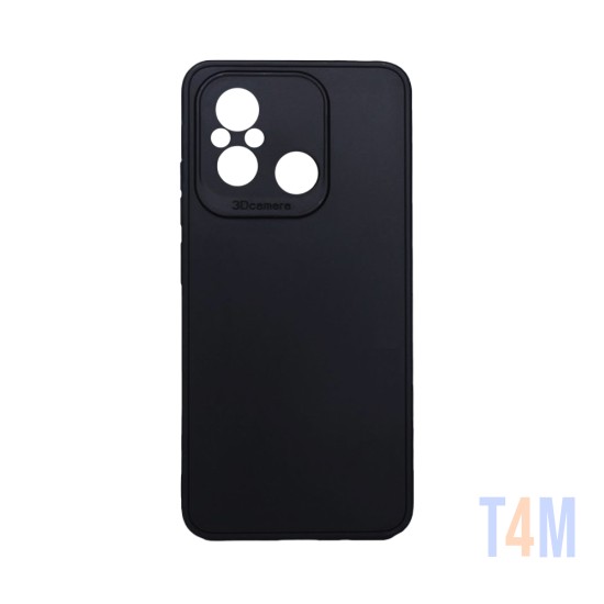 Funda de Silicona con Marco de Cámara para Xiaomi Redmi 12c Negro