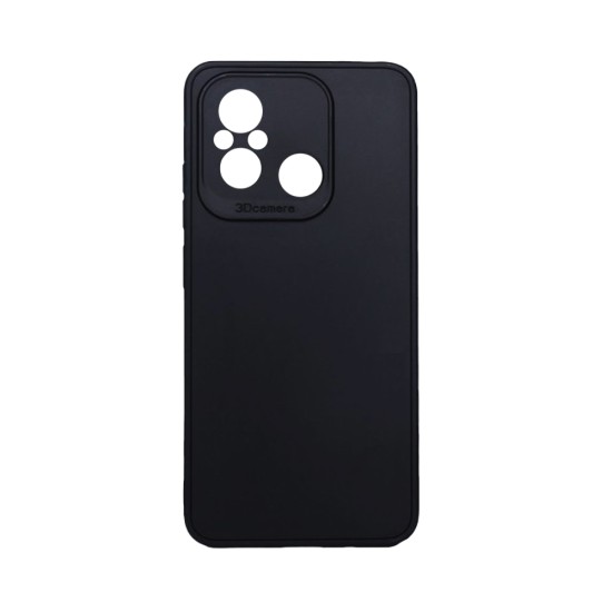 Silicone Case with Camera Shield for Xiaomi Redmi 12c Black