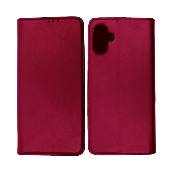 Leather Flip Cover with Internal Pocket For Samsung Galaxy A05 Red