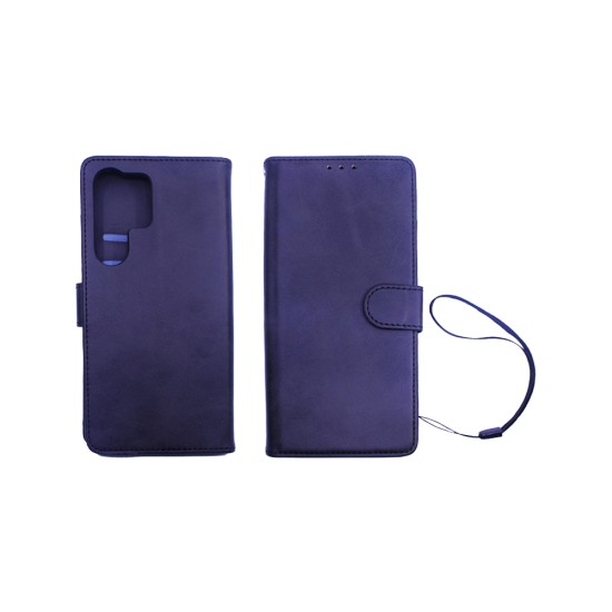 Leather Flip Cover with Internal Pocket for Samsung Galaxy S24 Ultra Black